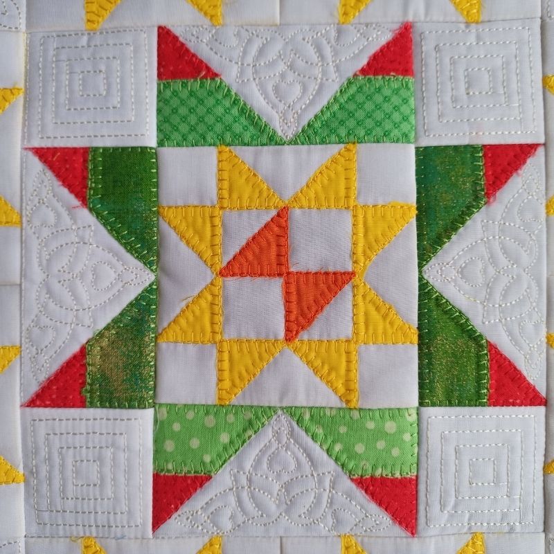 EWDP002 - Pack - Applique Scrappy Star Quilt Block Panels