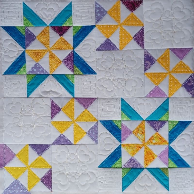 EWDP002 - Pack - Applique Scrappy Star Quilt Block Panels