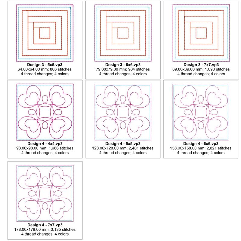 EWDP002 - Pack - Applique Scrappy Star Quilt Block Panels