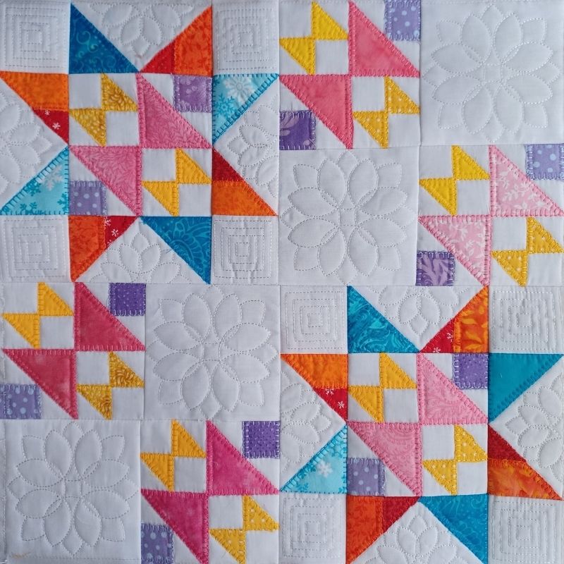 EWDP002 - Pack - Applique Scrappy Star Quilt Block Panels