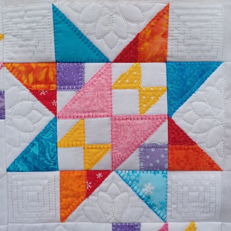 EWDP002 - Pack - Applique Scrappy Star Quilt Block Panels