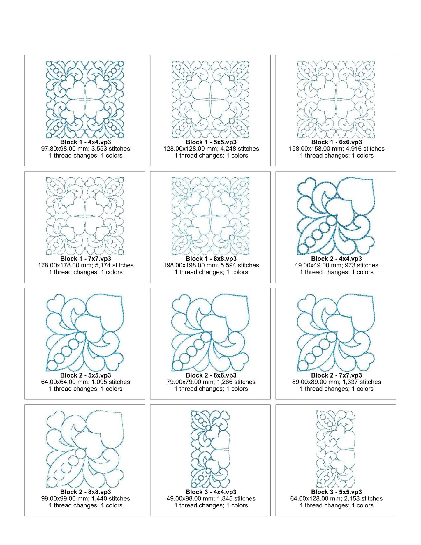 EWDP003  Quilt Block Stencils