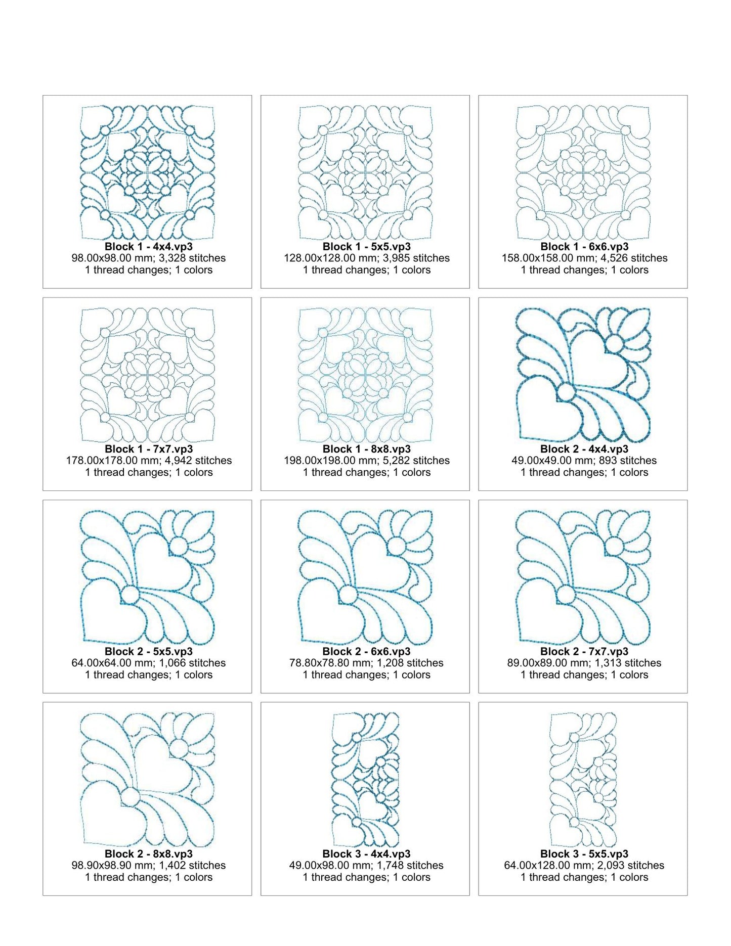 EWDP003 Quilt Block Stencils