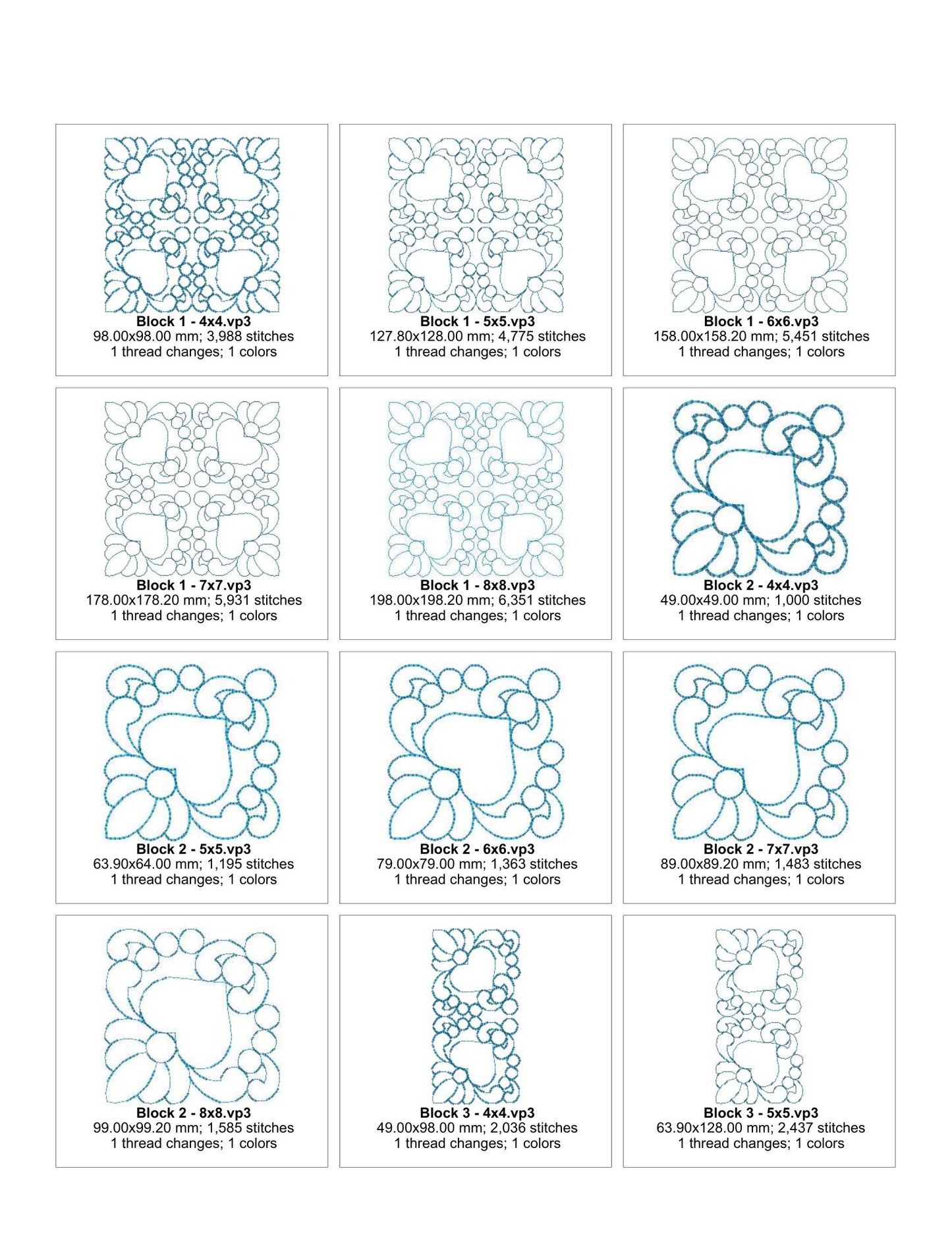 EWDP003  Quilt Block Stencils
