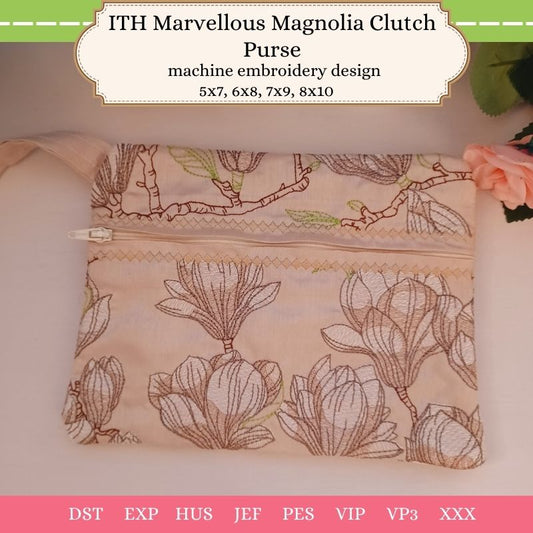 EW429  ITH Marvellous Magnolia Clutch Purse