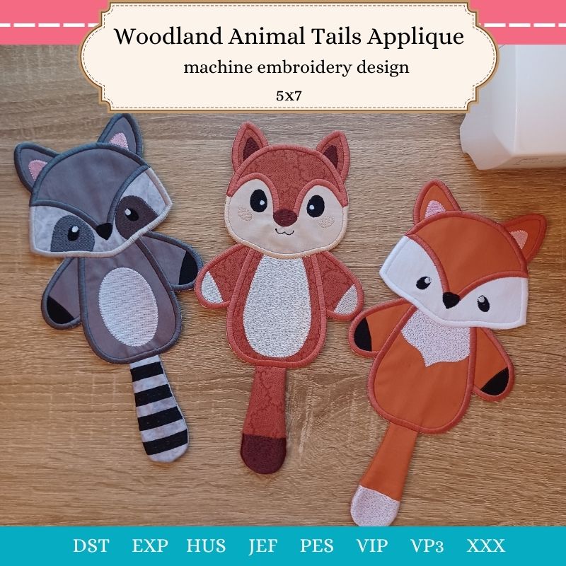 EW440 - Woodland Animal Tails Applique