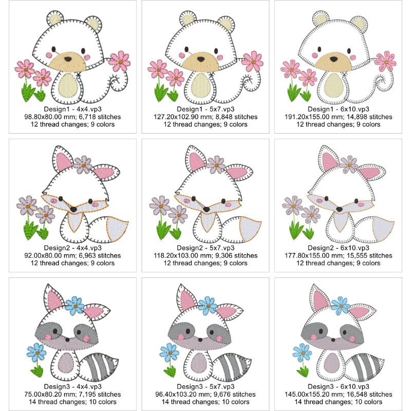 EW441 - Applique Woodland Animals