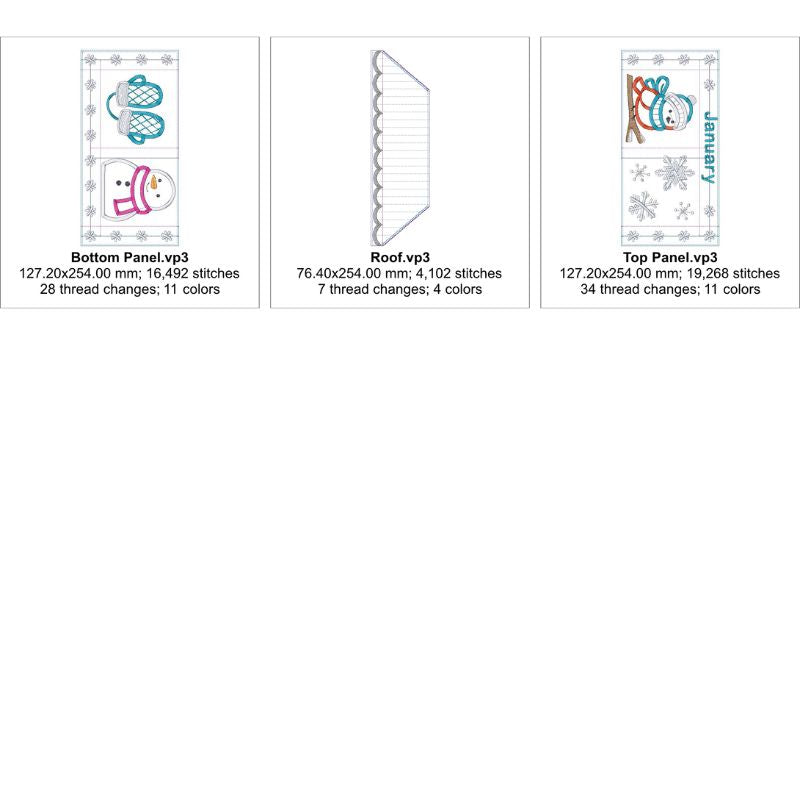 EW473 - ITH House Mini Quilt Collectable - January