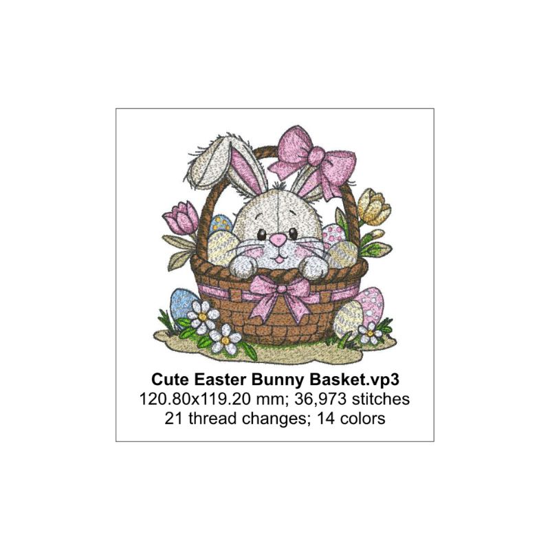EW491 - Cute Easter Bunny Basket
