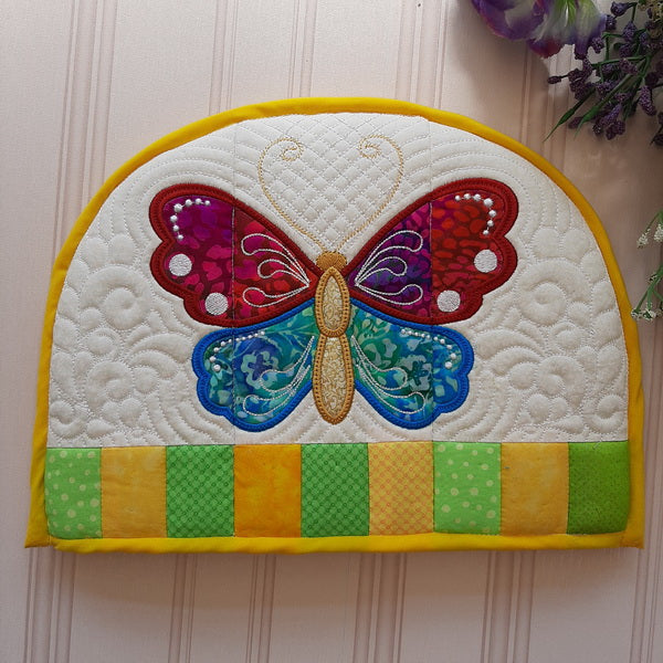 EWC155 IHQ Butterfly Tea cosy and Trivet