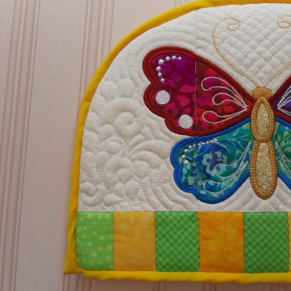 EWC155 IHQ Butterfly Tea cosy and Trivet