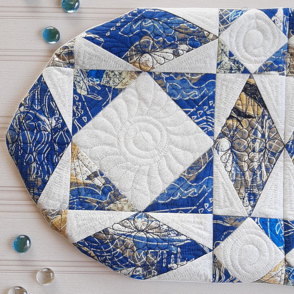 EWC165 ITH Quilted Storm At Sea Table Runner