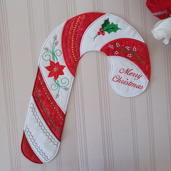 EWC211 ITH Large Applique Candy Cane Design
