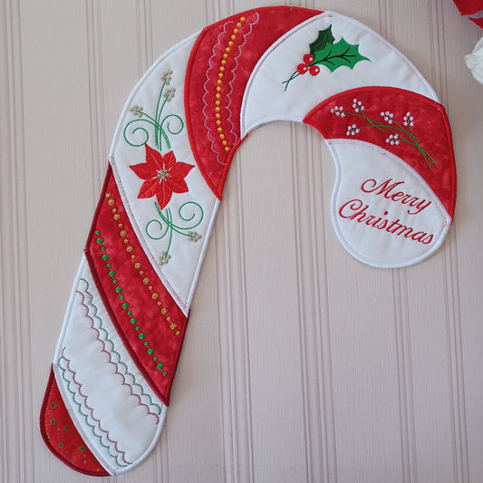 EWC211  ITH Large Applique Candy Cane Design