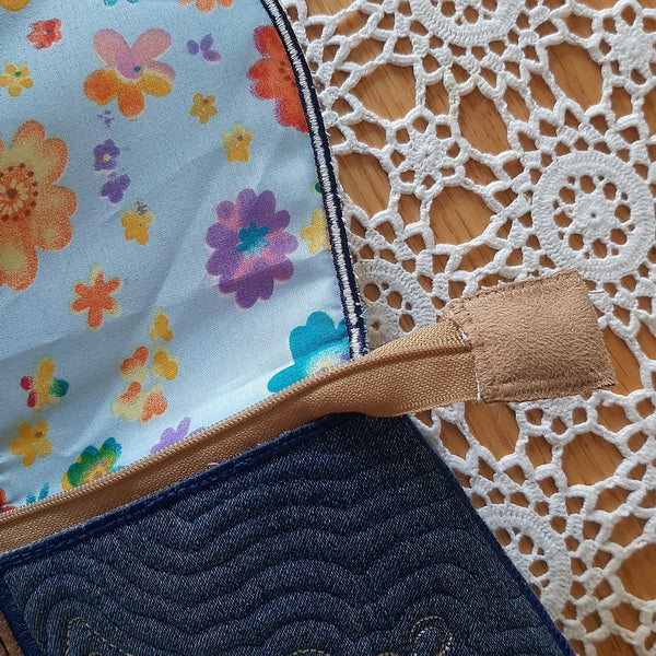 EWC212  Lace and Denim Bag