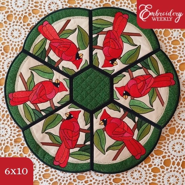 EWC218 Christmas Cardinal Topper