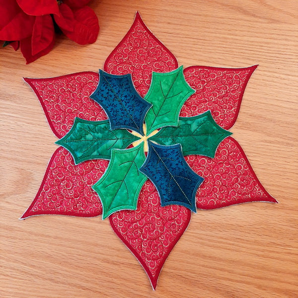 EWC244 Poinsettia Candle Mat