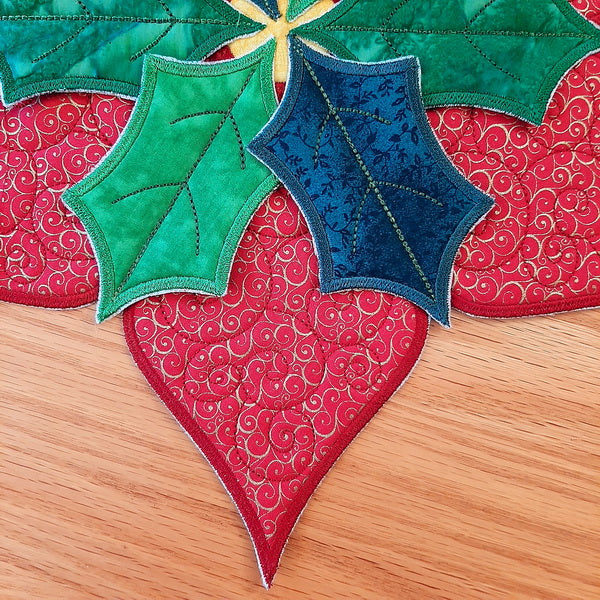 EWC244 Poinsettia Candle Mat