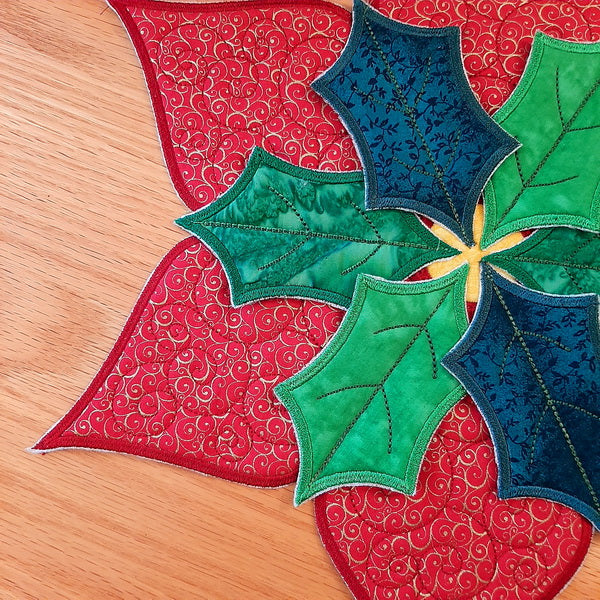 EWC244 Poinsettia Candle Mat