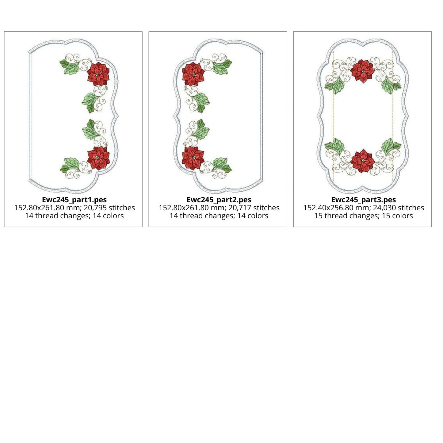 EWC245 ITH Festive Table Mat