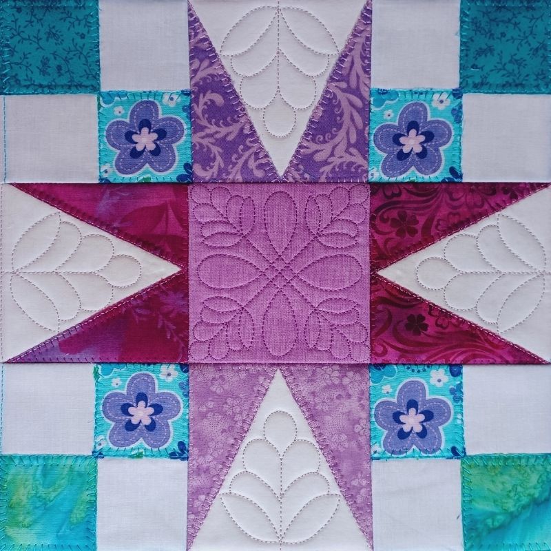 EWC260 Applique Star Quilt Block 2