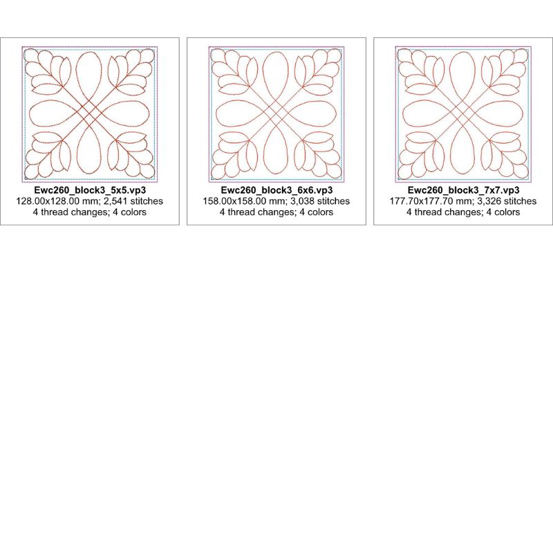 EWC260 Applique Star Quilt Block 2