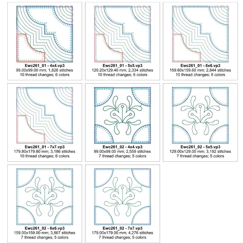 EWC261 Sunshine Quilt Blocks