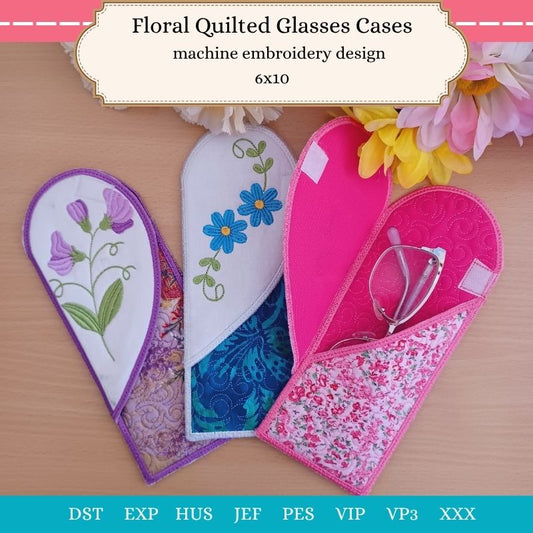 EWC266  Floral Quilted Glasses Cases