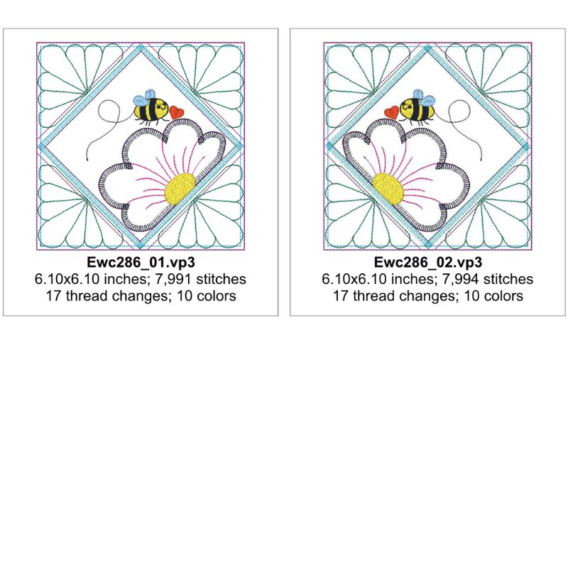 EWC286 - Applique Daisy Table Runner