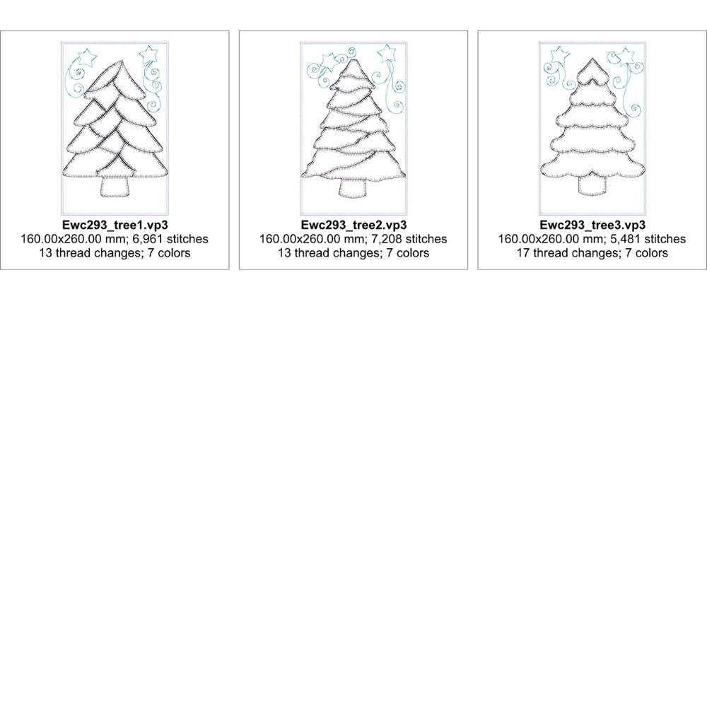 EWC293 - Applique Festive Trees Table Runner