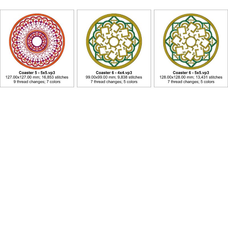 EWM003 ITH Mandala Coasters