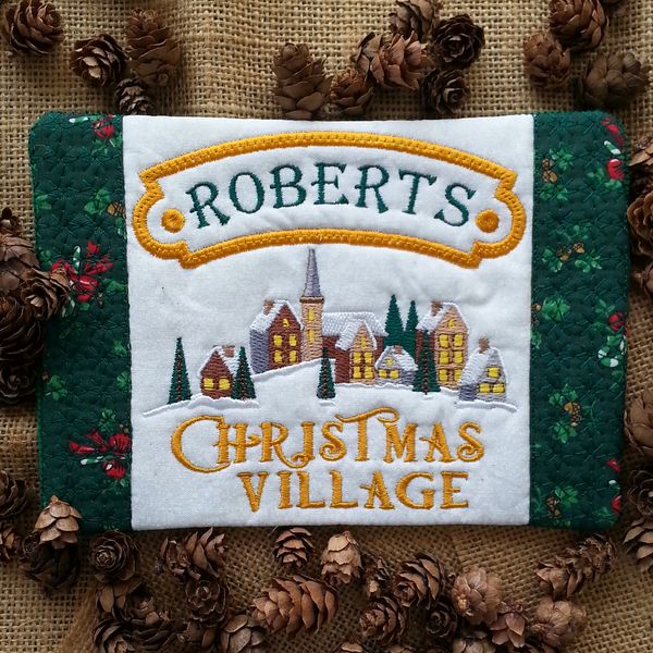 EWV145 ITH Christmas Village Mug Rug