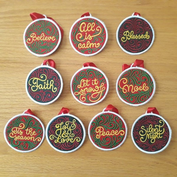 EWV249 Quilted Christmas Ornaments ITH