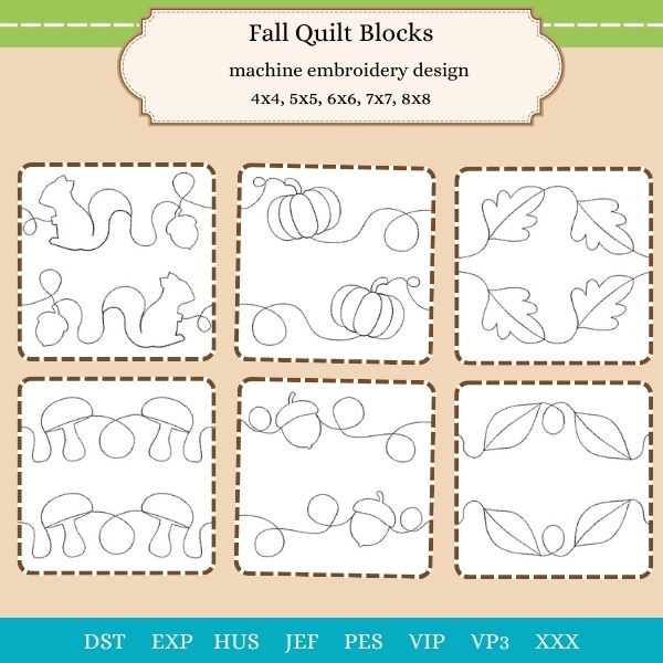EWV283  Fall Quilting Blocks