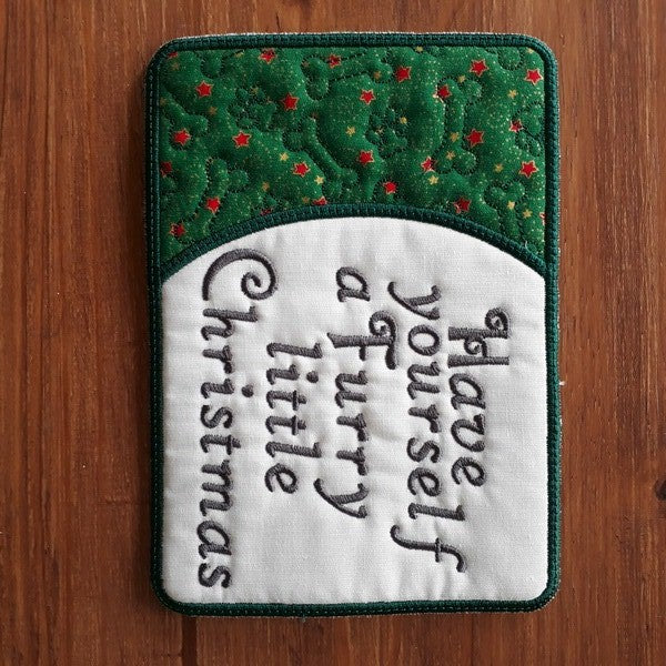 EWV292 ITH Woofmas Mug Rugs
