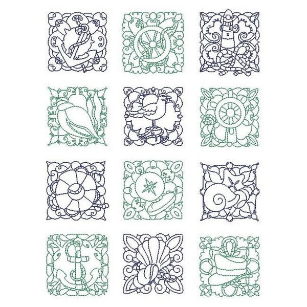EWV297 Seaside Quilt Blocks