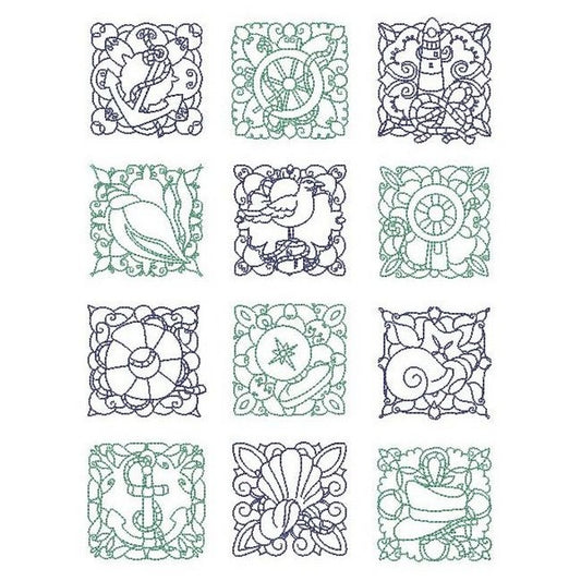EWV297  Seaside Quilt Blocks
