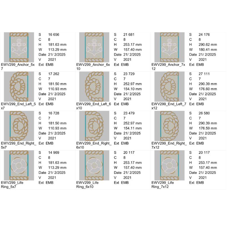 EWV299 Nautical Table Runner