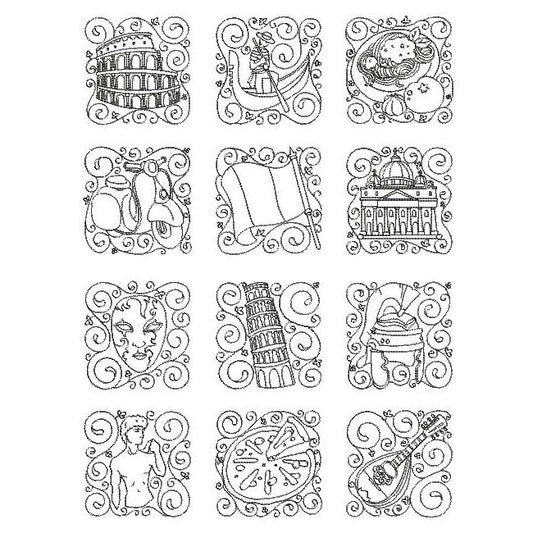 EWV300  Italian Holiday Quilt Blocks