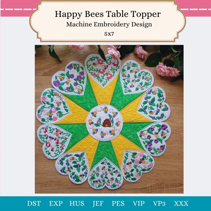 EWV310 Happy Bees Table Topper
