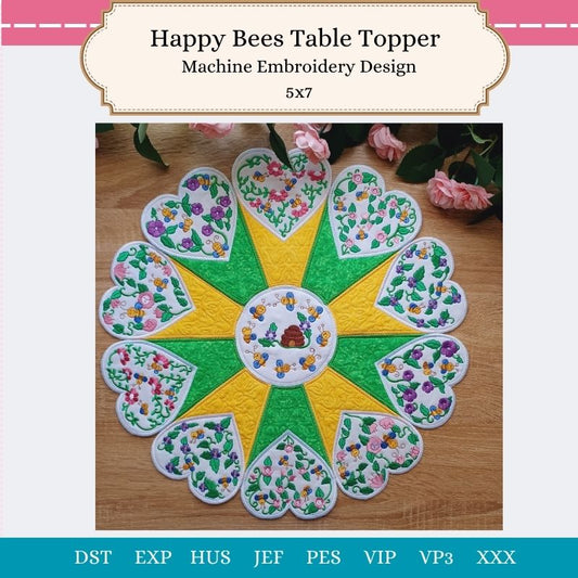 EWV310 Happy Bees Table Topper