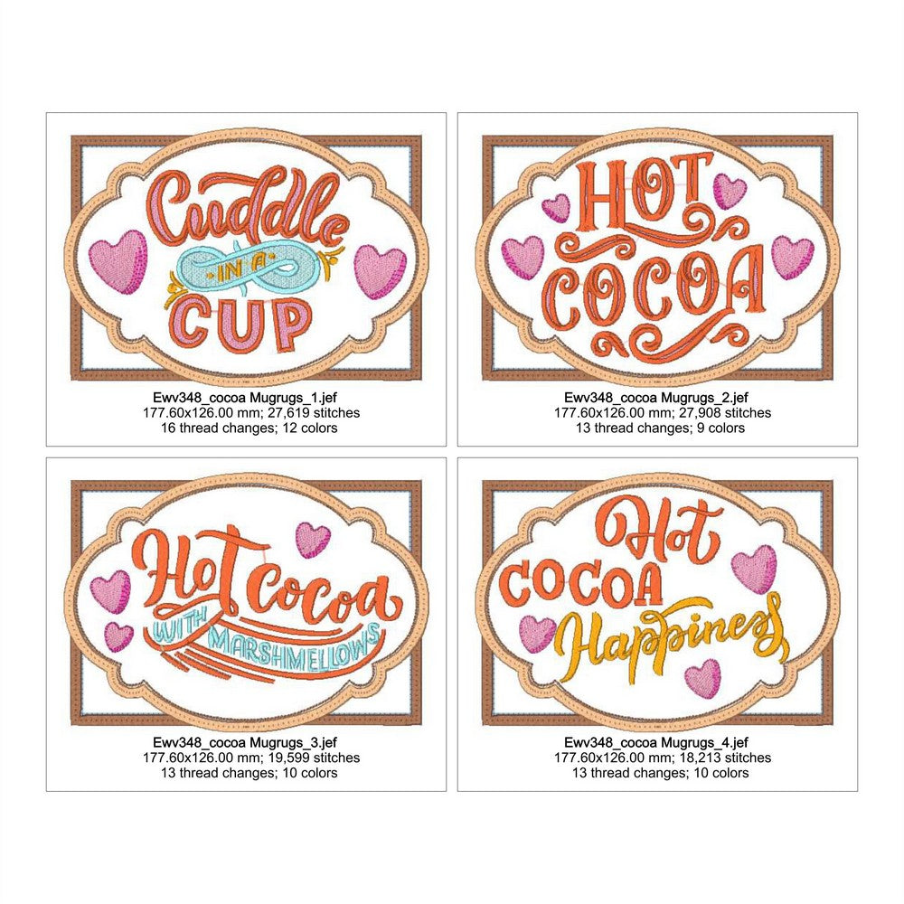 EWV348 - Cocoa Mug Rugs