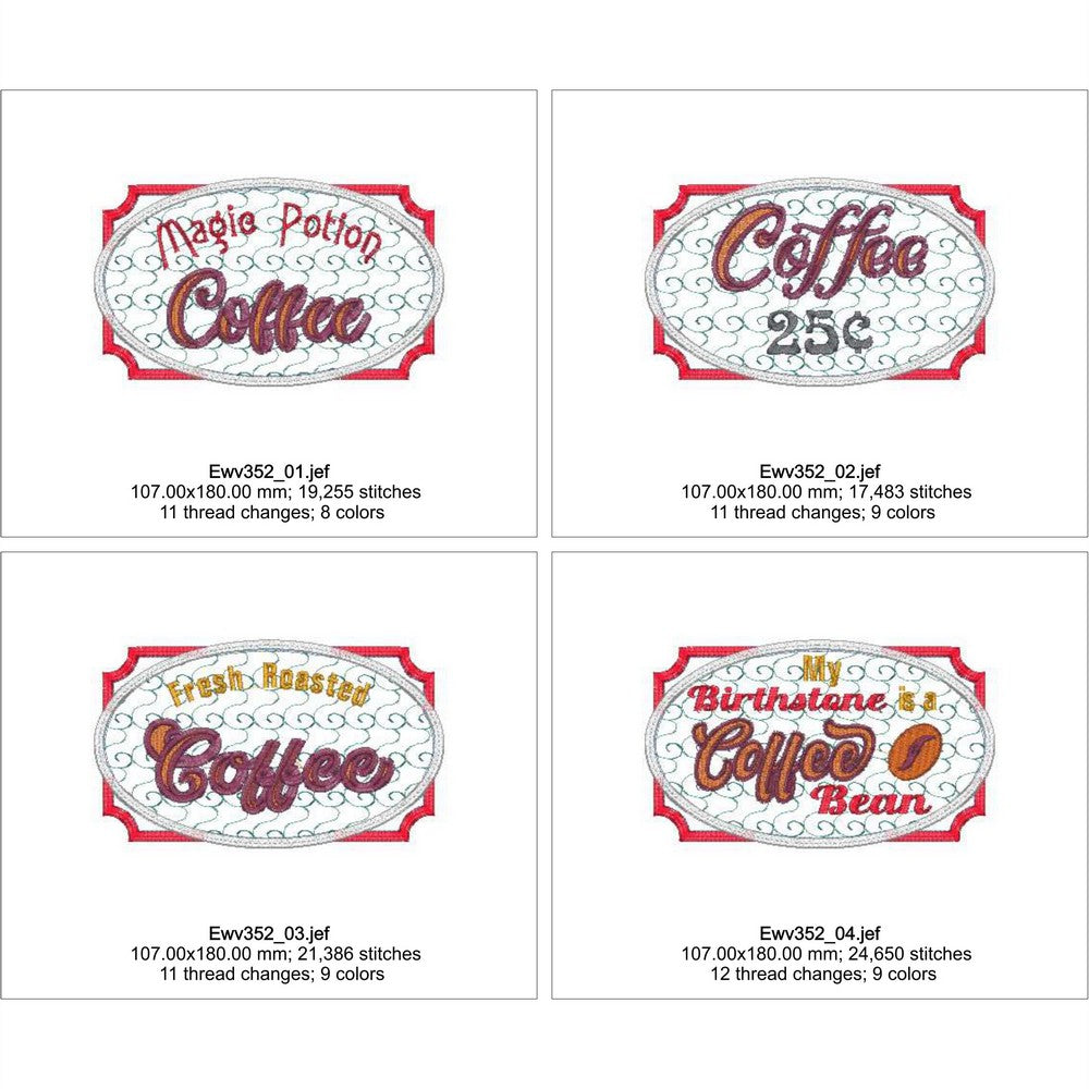 EWV352 - Coffee Shop Mug Rugs 2