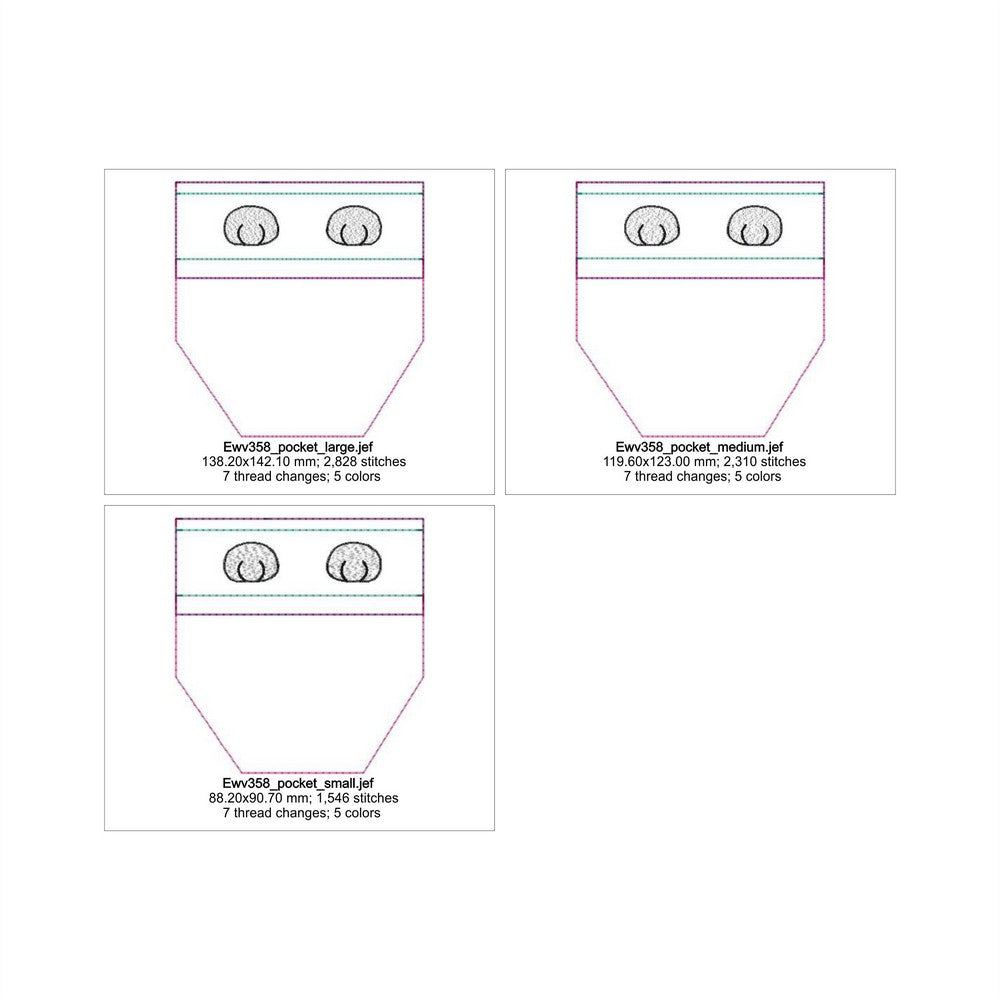 EWV358 - ITH Bunny Patch Pocket