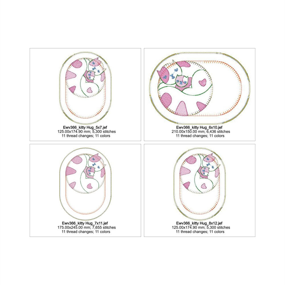 EWV366 - Hugs Mug Rugs