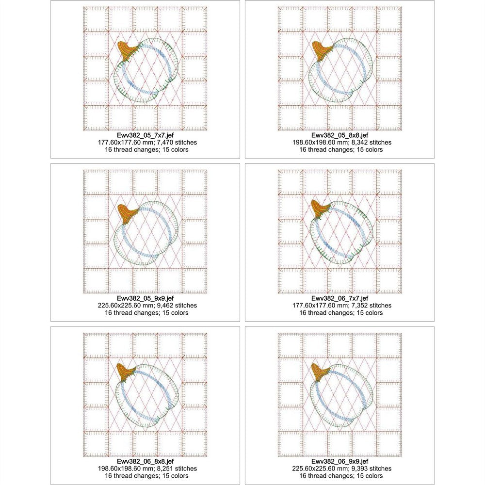 EWV382 - Pumpkin Patch Quilt Blocks