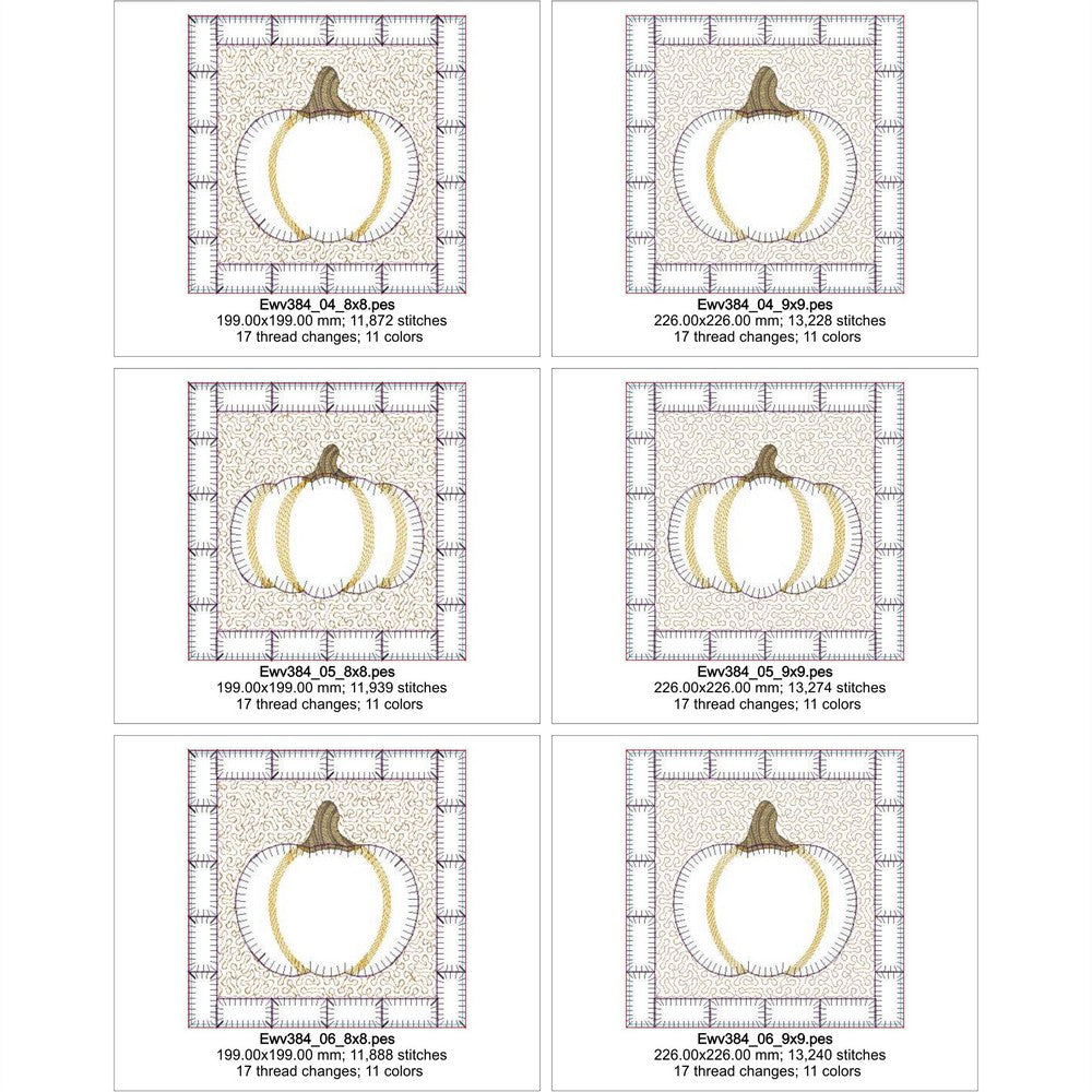 EWV384 - Pumpkin Patch Square Candle Mats