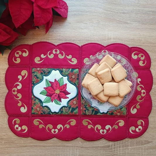 Poinsettia Table Topper