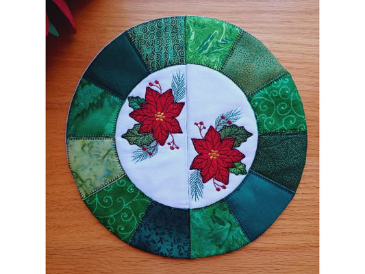 ITH Applique Poinsettia Topper