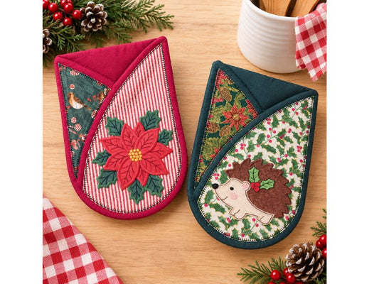 ITH Festive Quilted Oven Mitts